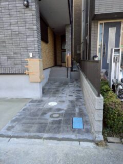 玄関アプローチ・インターロッキング